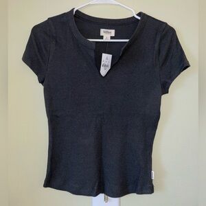 UpWest Grey Cut Neck Top